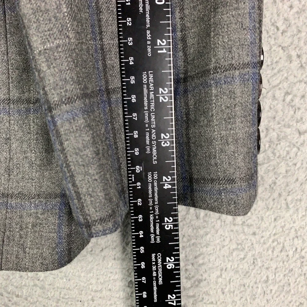 Lauren Ralph Lauren Glen Plaid Sport Coat Mens 39S Grey Slim Fit Wool Blazer